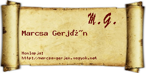 Marcsa Gerjén névjegykártya